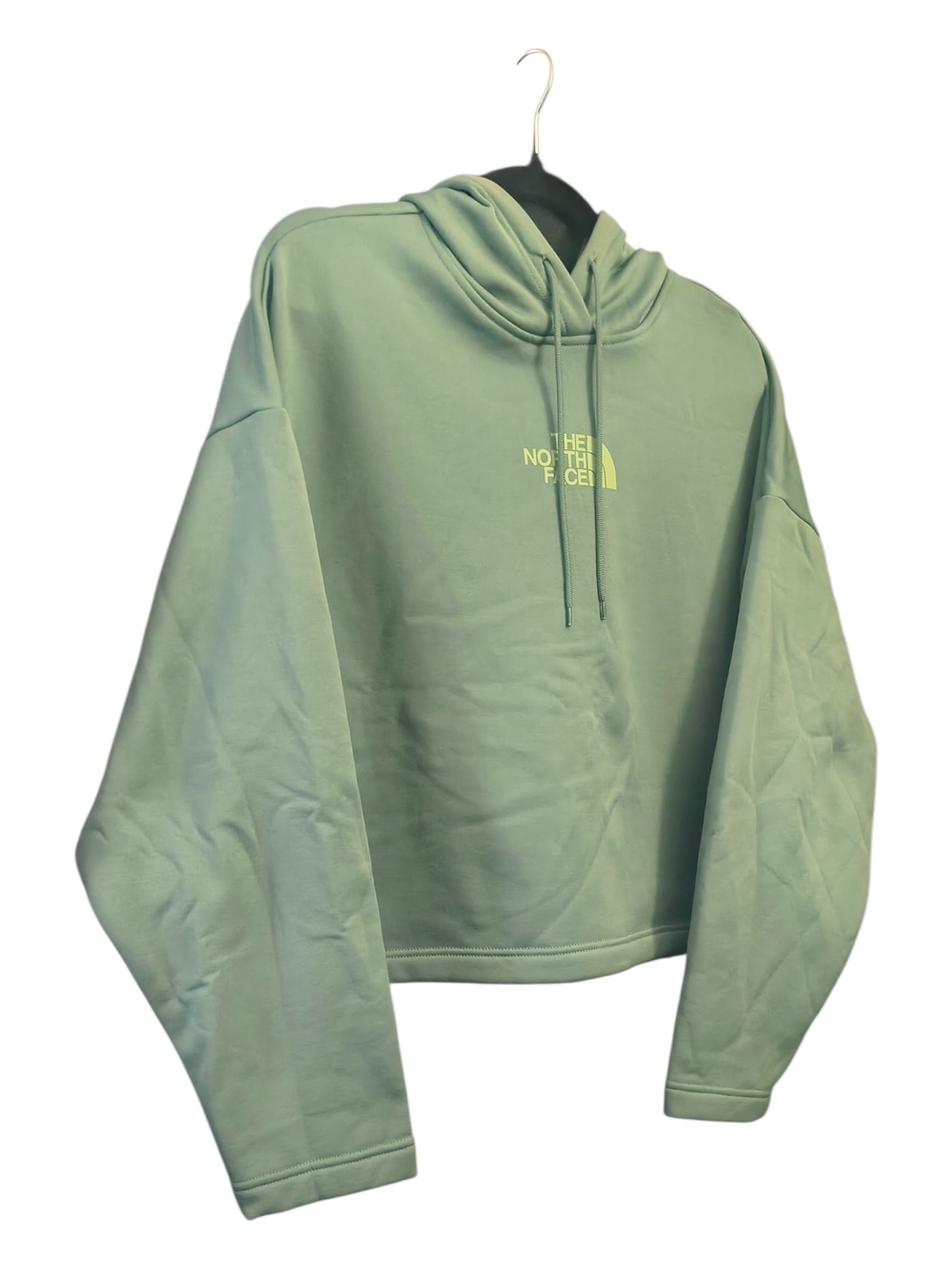 The North Face Women's XL Hoodie Sage Green Cropped Pullover Sweatshirt Top - Picture 3 of 7